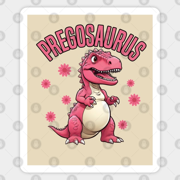 Pregosaurus, Pregnant Tyrannosaurus Rex Magnet by Coralgb